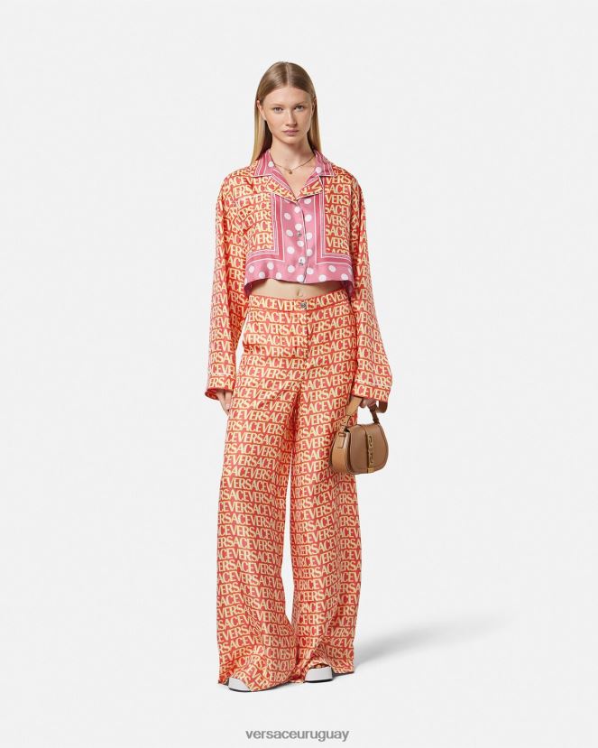 Versace pantalones de seda mujer imprimir ropa H88R0H192