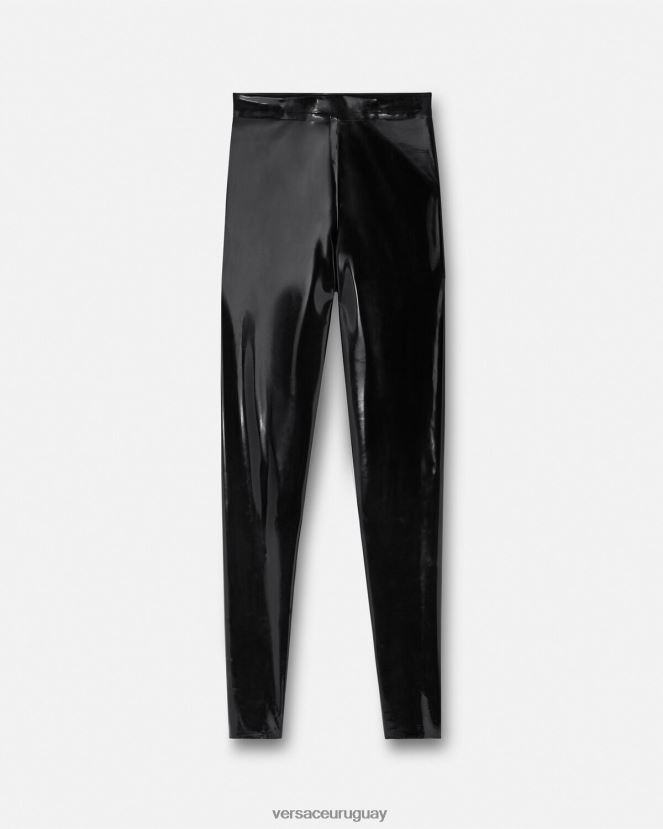 Versace polainas de látex mujer negro ropa H88R0H203