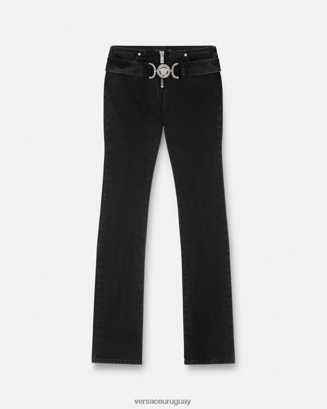 Versace vaqueros con medusa '95 mujer negro ropa H88R0H220
