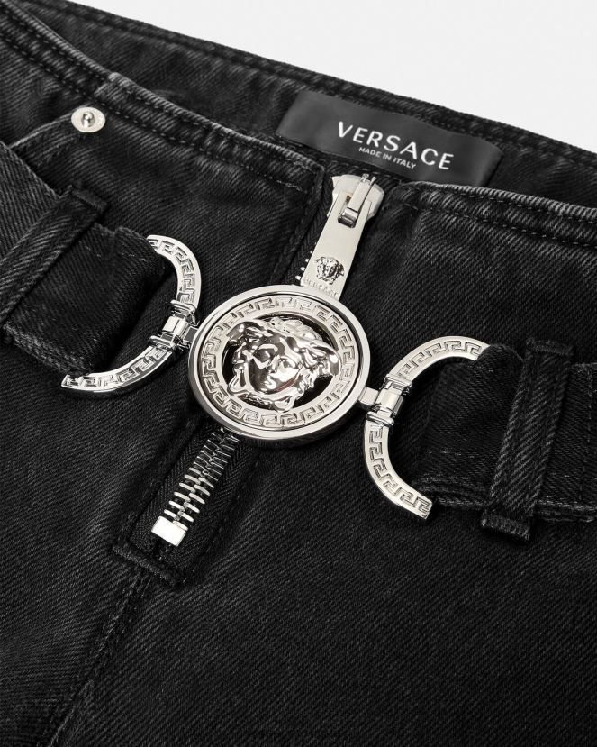 Versace vaqueros con medusa \'95 mujer negro ropa H88R0H220