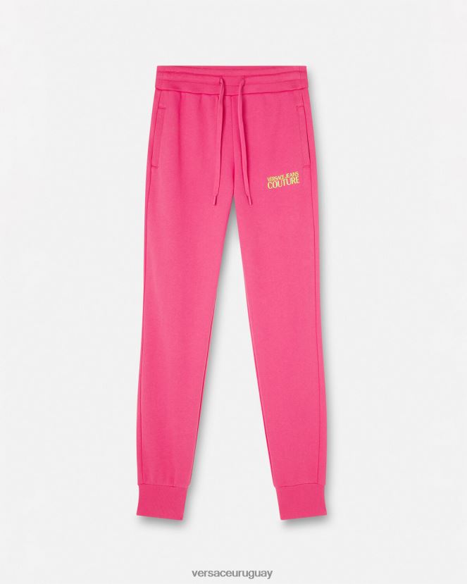 Versace pantalones deportivos con logo mujer fucsia ropa H88R0H2176