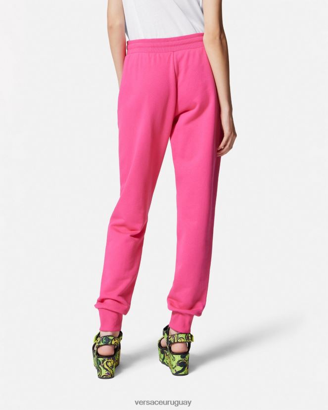Versace pantalones deportivos con logo mujer fucsia ropa H88R0H2176