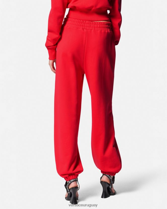 Versace pantalones deportivos con logo y rosas mujer naranja ropa H88R0H2177