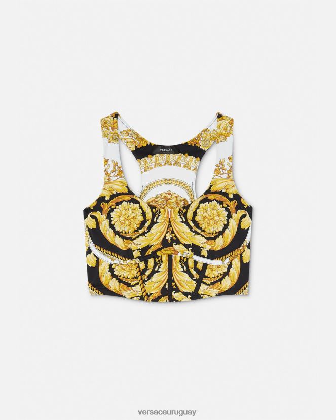 Versace sujetador deportivo barroco para gimnasio mujer imprimir ropa H88R0H229