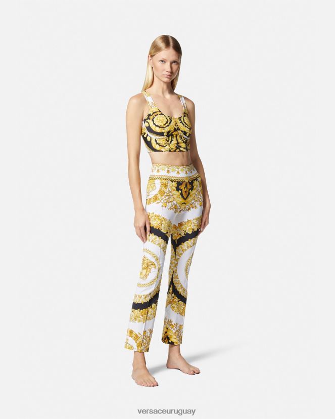 Versace sujetador deportivo barroco para gimnasio mujer imprimir ropa H88R0H229