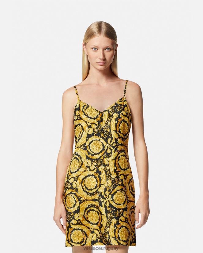 Versace pijama de seda barroco mujer imprimir ropa interior y ropa de playa H88R0H1029