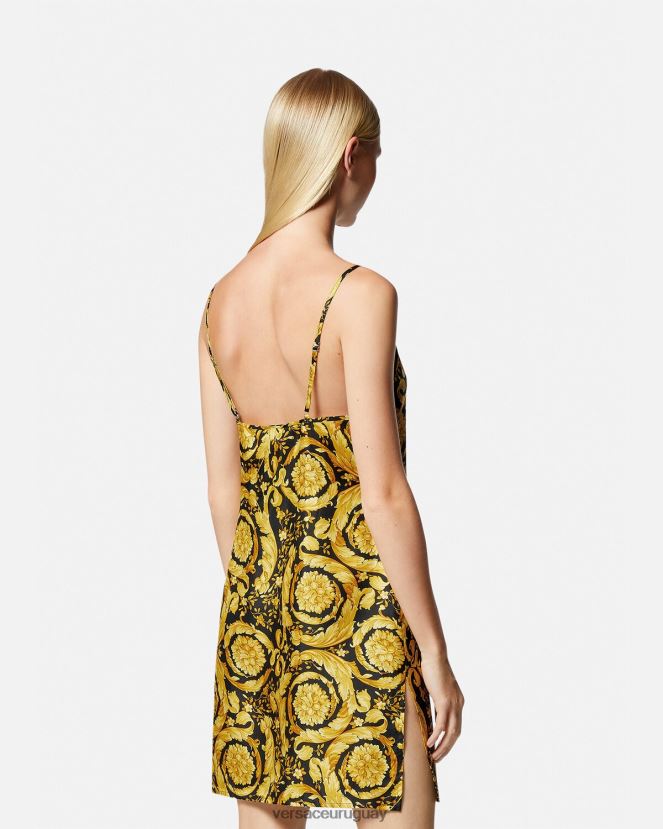 Versace pijama de seda barroco mujer imprimir ropa interior y ropa de playa H88R0H1029