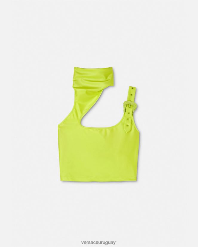 Versace top corto con hebilla barroca mujer cal ropa H88R0H2217
