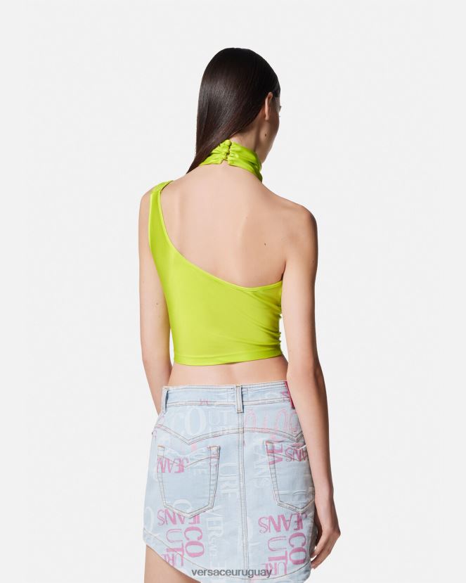 Versace top corto con hebilla barroca mujer cal ropa H88R0H2217