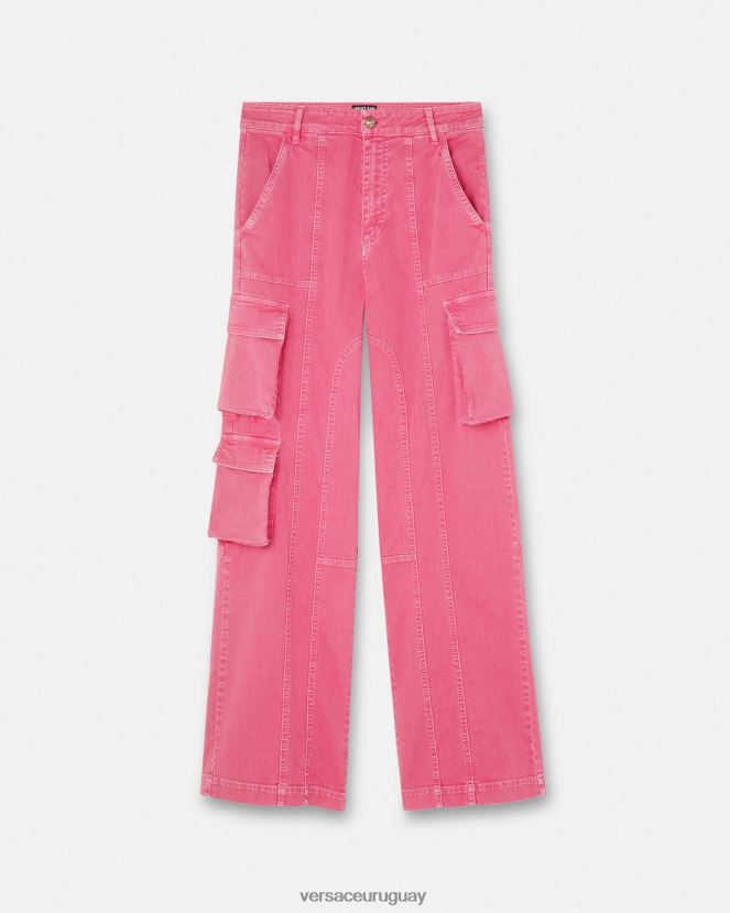 Versace jeans cargo rectos mujer fucsia ropa H88R0H2243