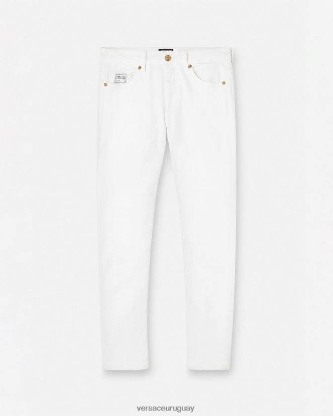 Versace vaqueros ajustados mujer blanco ropa H88R0H2236
