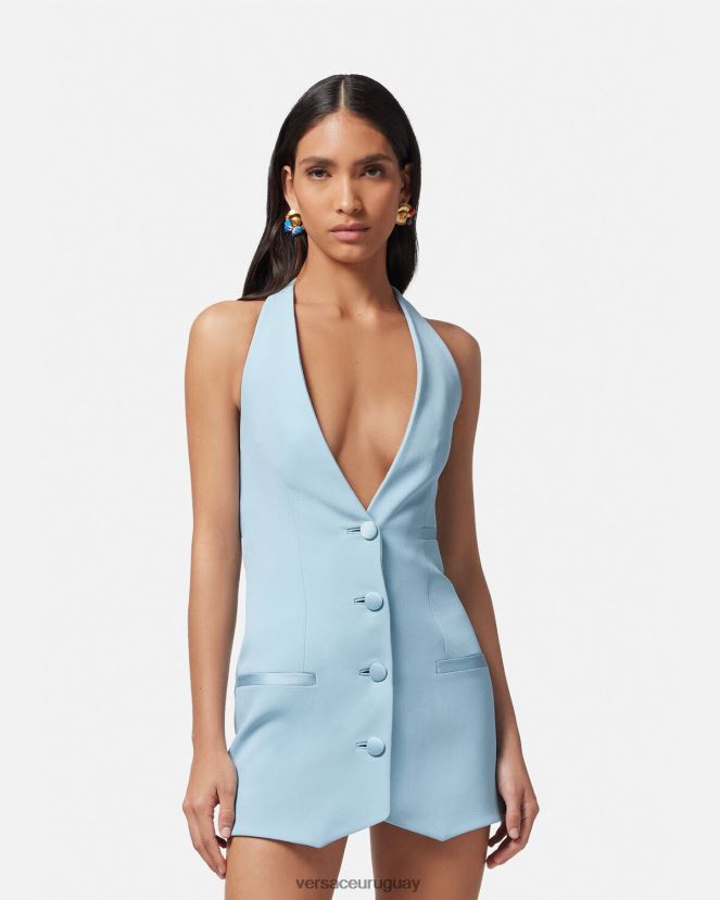 Versace mini vestido chaleco mujer un color ropa H88R0H15