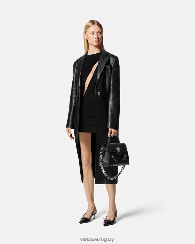 Versace minivestido con cortes mujer negro ropa H88R0H45