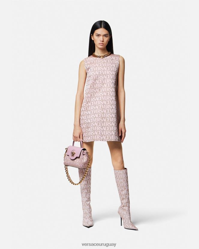 Versace minivestido por toda la prenda mujer rosa y estampado ropa H88R0H26