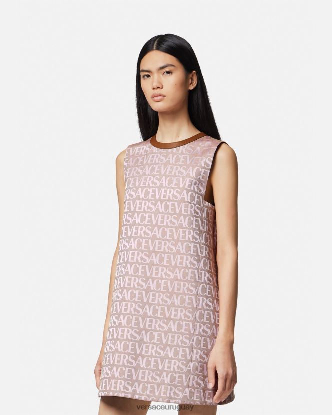 Versace minivestido por toda la prenda mujer rosa y estampado ropa H88R0H26