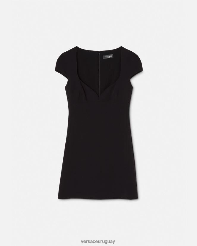 Versace minivestido recto mujer negro ropa H88R0H43