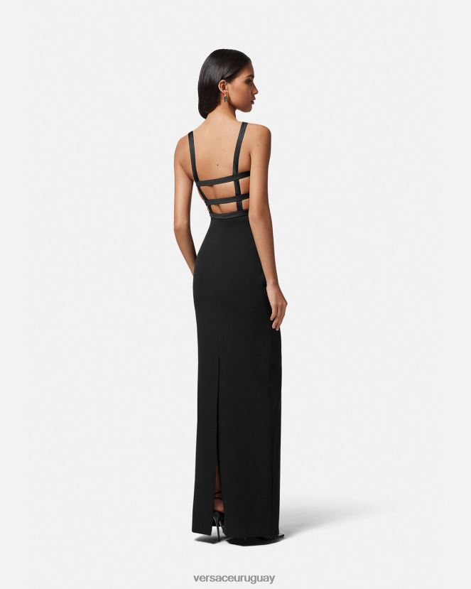 Versace vestido con abertura de medusa mujer un color ropa H88R0H19