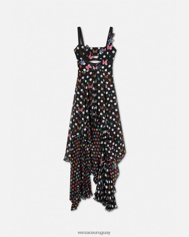 Versace vestido con mariposas bordadas mujer un color ropa H88R0H1