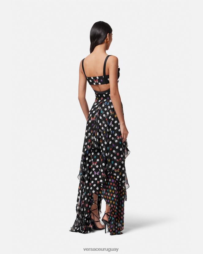 Versace vestido con mariposas bordadas mujer un color ropa H88R0H1