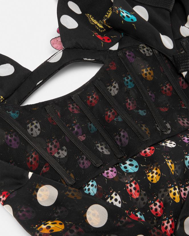Versace vestido con mariposas bordadas mujer un color ropa H88R0H1