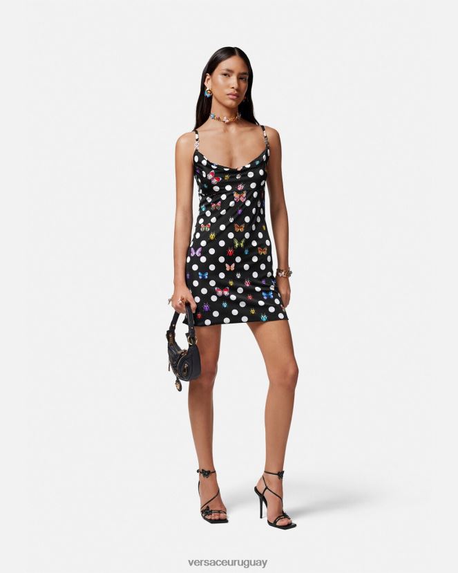 Versace vestido corto con mariposas y medusa \'95 mujer imprimir ropa H88R0H5