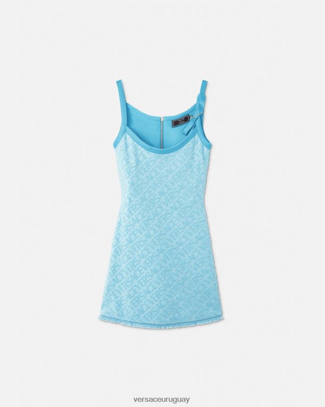 Versace vestido corto de toalla mujer azul claro ropa H88R0H10