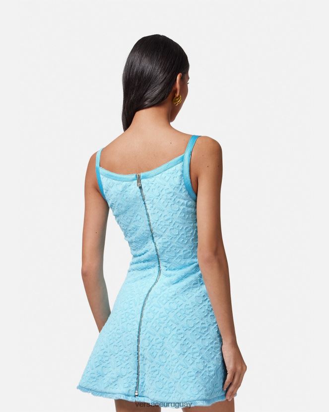 Versace vestido corto de toalla mujer azul claro ropa H88R0H10