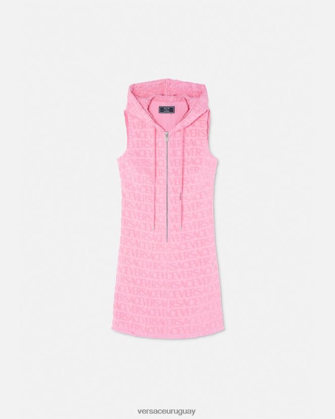 Versace vestido corto de toalla mujer rosa ropa H88R0H9