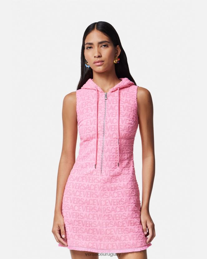 Versace vestido corto de toalla mujer rosa ropa H88R0H9
