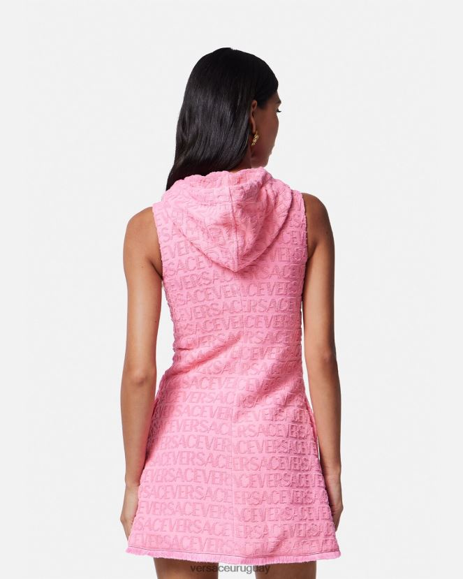 Versace vestido corto de toalla mujer rosa ropa H88R0H9