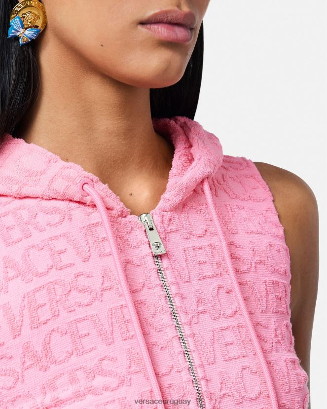 Versace vestido corto de toalla mujer rosa ropa H88R0H9