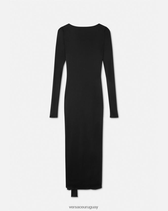 Versace vestido largo anudado sin espalda mujer un color ropa H88R0H20