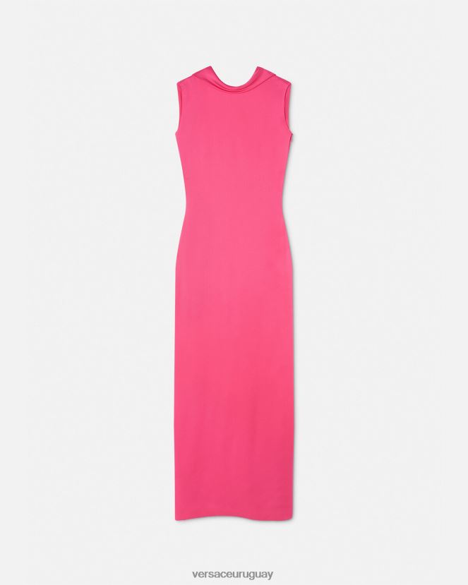 Versace vestido largo con capucha mujer rosa ropa H88R0H61