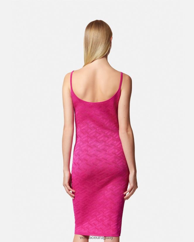 Versace vestido midi con medusa \'95 de la greca mujer fucsia ropa H88R0H30