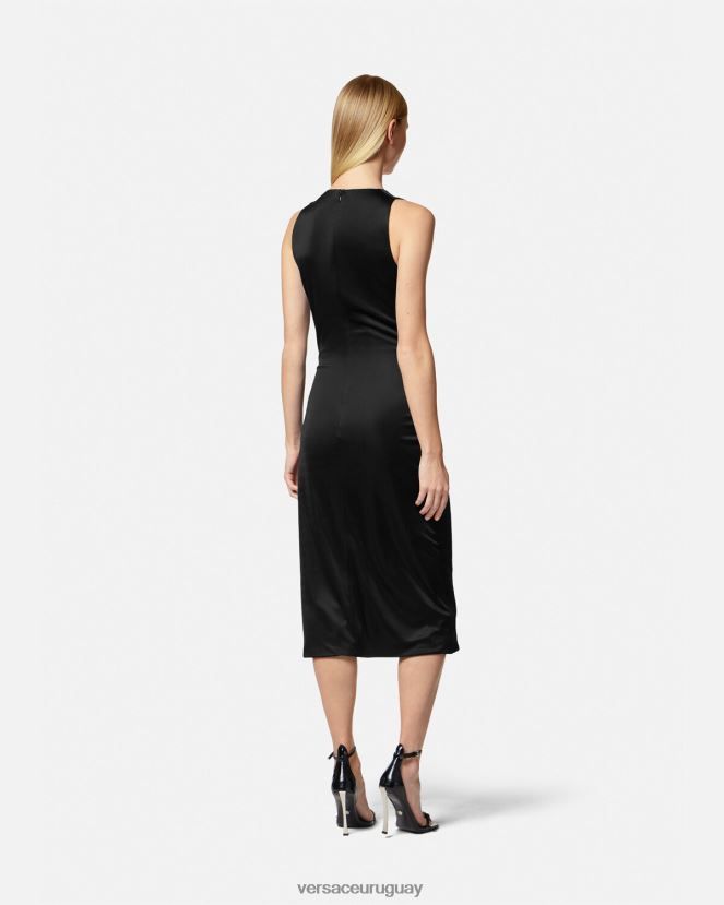 Versace vestido midi con medusa \'95 mujer negro ropa H88R0H29