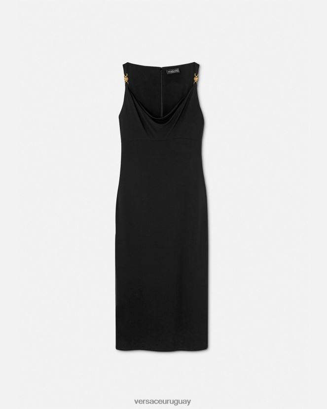 Versace vestido midi con medusa '95 mujer negro ropa H88R0H40
