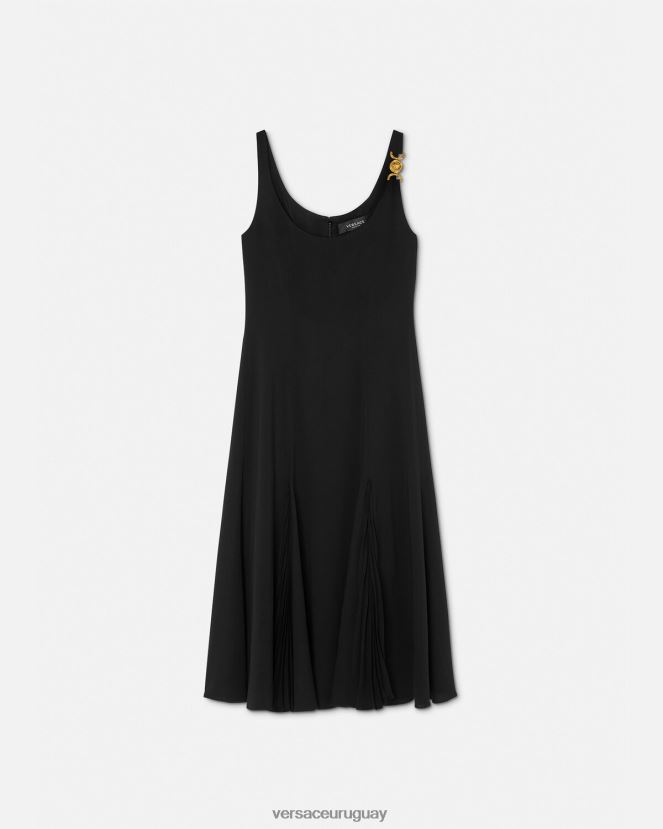 Versace vestido midi con medusa '95 mujer negro ropa H88R0H41
