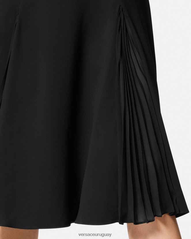 Versace vestido midi con medusa \'95 mujer negro ropa H88R0H41