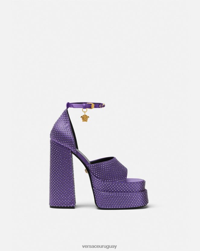 Versace sandalias con plataforma medusa aevitas mujer Violeta zapato H88R0H426