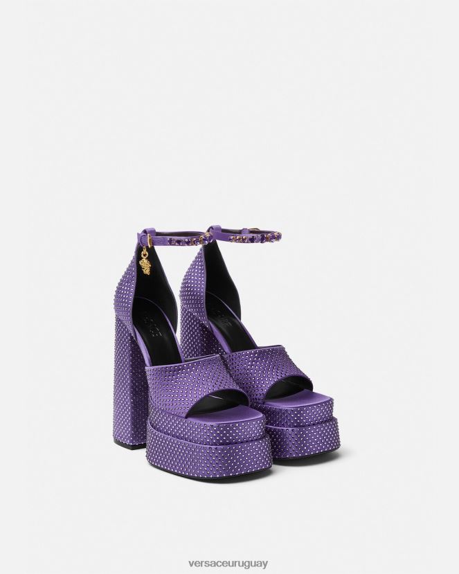 Versace sandalias con plataforma medusa aevitas mujer Violeta zapato H88R0H426