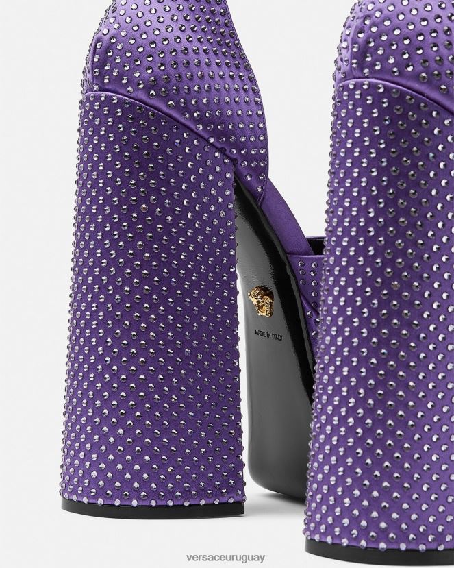 Versace sandalias con plataforma medusa aevitas mujer Violeta zapato H88R0H426