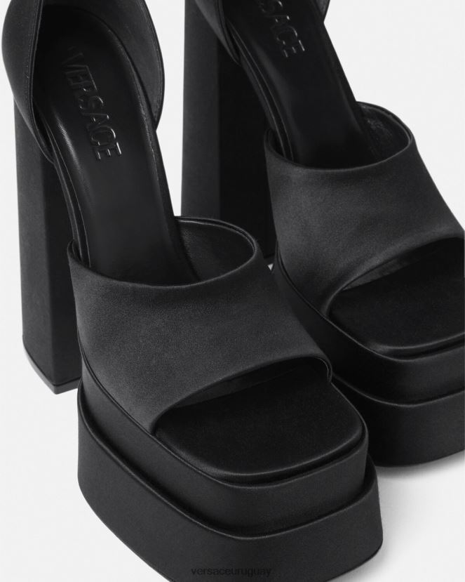 Versace sandalias con plataforma medusa aevitas mujer negro zapato H88R0H424