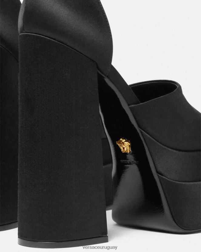 Versace sandalias con plataforma medusa aevitas mujer negro zapato H88R0H424