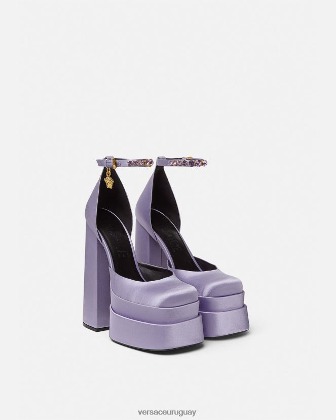 Versace zapatos de salón con plataforma medusa aevitas mujer lila zapato H88R0H422