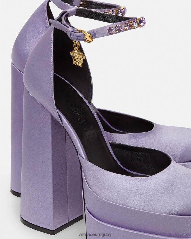 Versace zapatos de salón con plataforma medusa aevitas mujer lila zapato H88R0H422