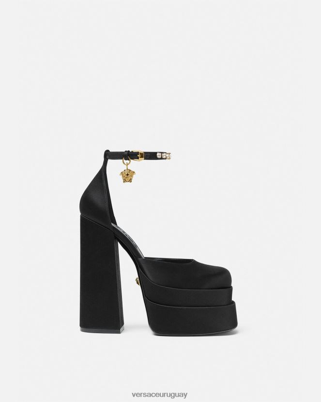Versace zapatos de salón con plataforma medusa aevitas mujer negro zapato H88R0H409