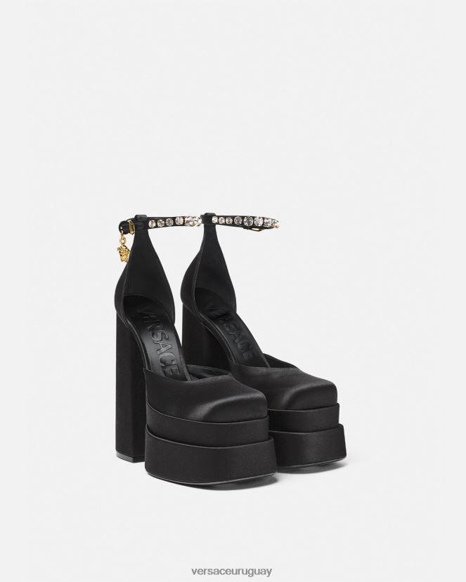 Versace zapatos de salón con plataforma medusa aevitas mujer negro zapato H88R0H409