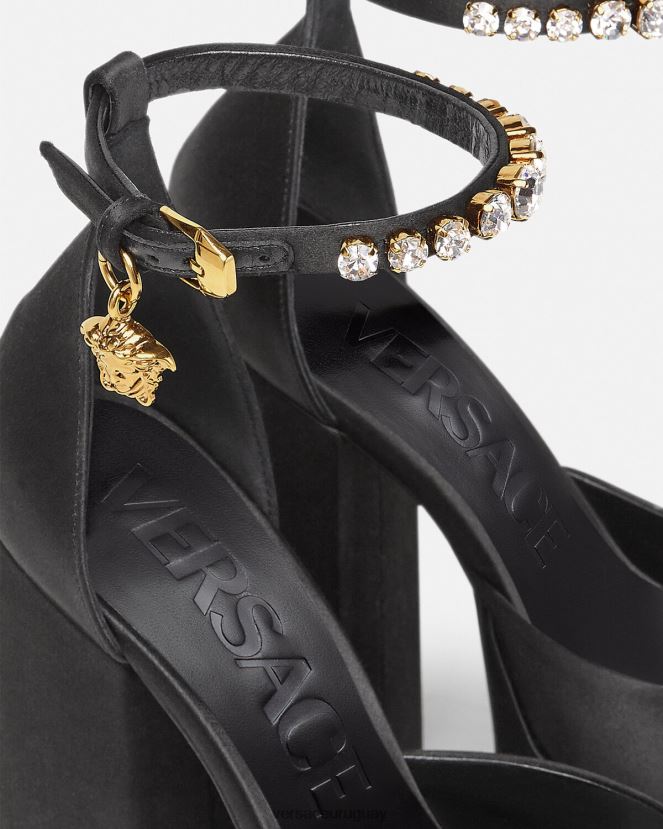Versace zapatos de salón con plataforma medusa aevitas mujer negro zapato H88R0H409