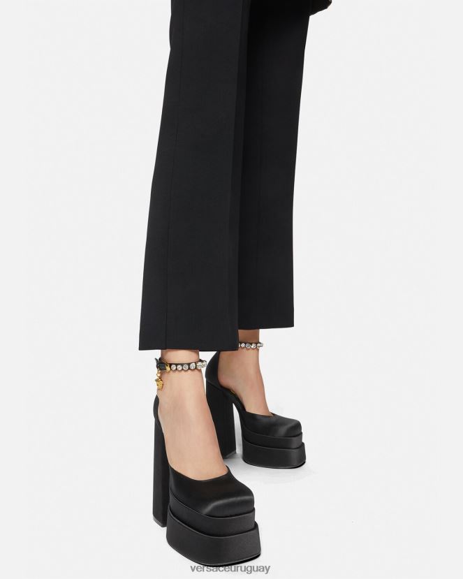Versace zapatos de salón con plataforma medusa aevitas mujer negro zapato H88R0H409