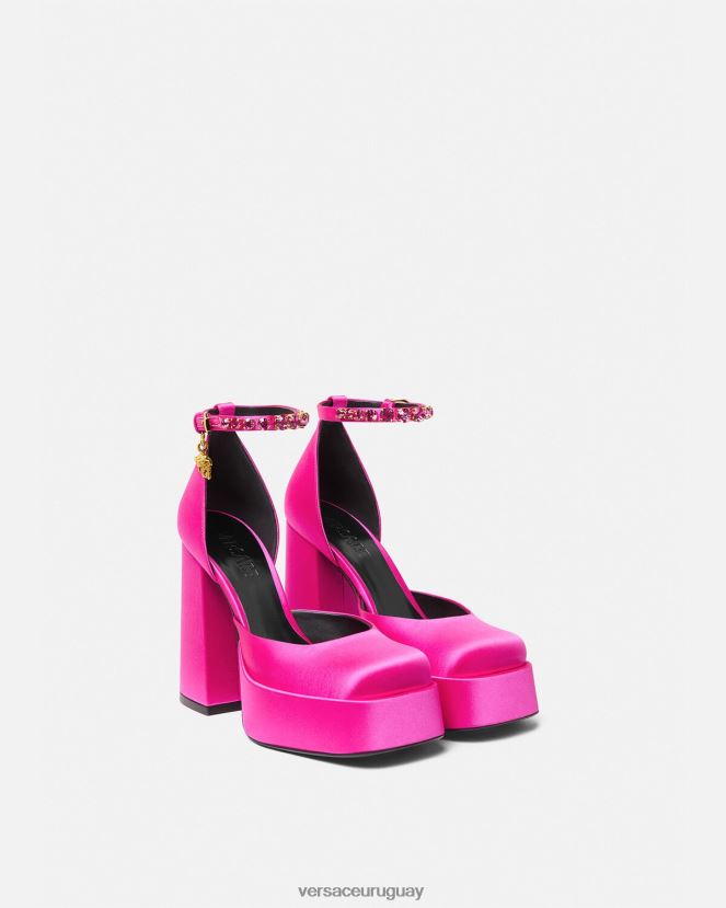 Versace zapatos de tacón con plataforma única medusa aevitas mujer fucsia zapato H88R0H416